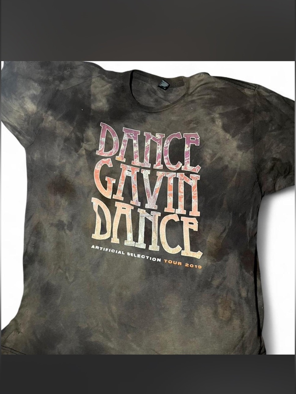 Dance Gavin Dance Shirt Artificial Selection Tour 2019 Acid Wash Large DGD